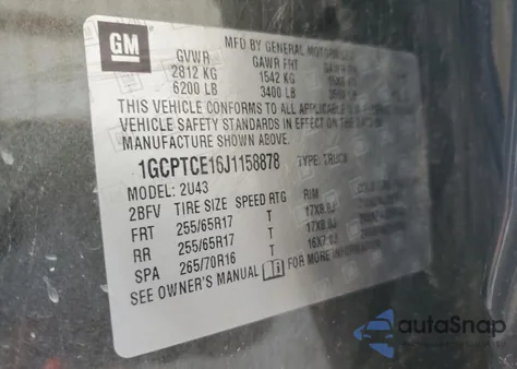 2018 Chevrolet Colorado Lt z USA, uszkodzony, nr VIN 1GCPTCE16J1158878